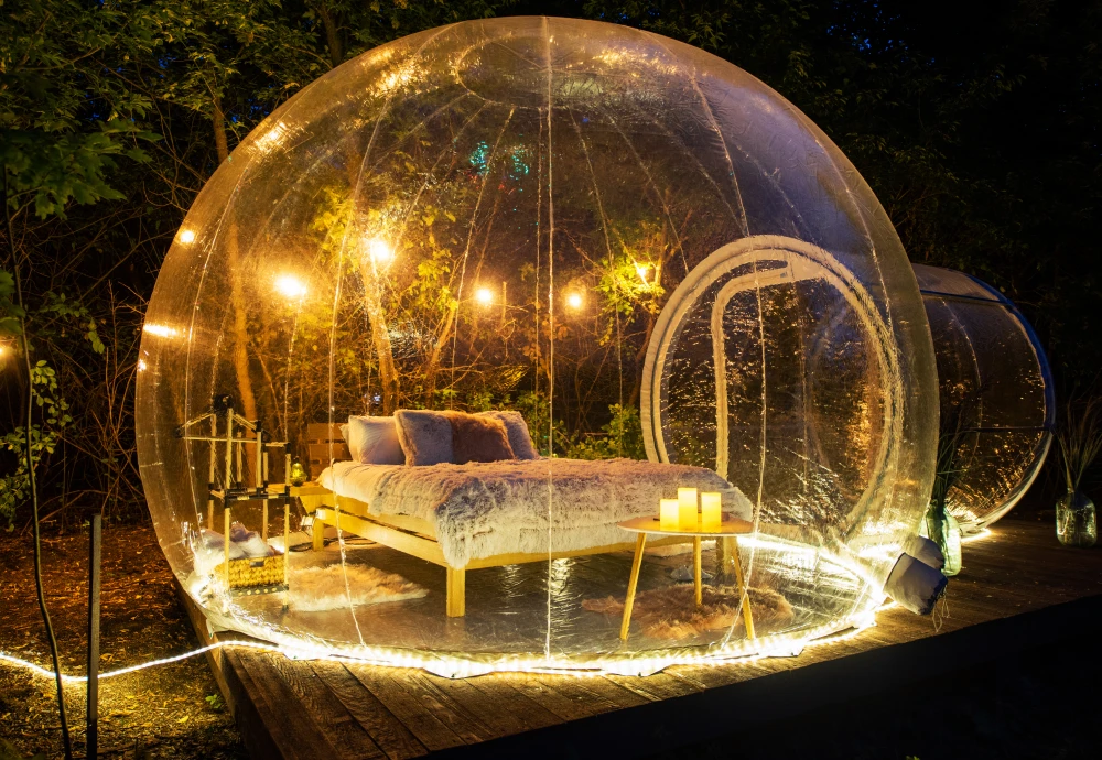 inflated bubble tent